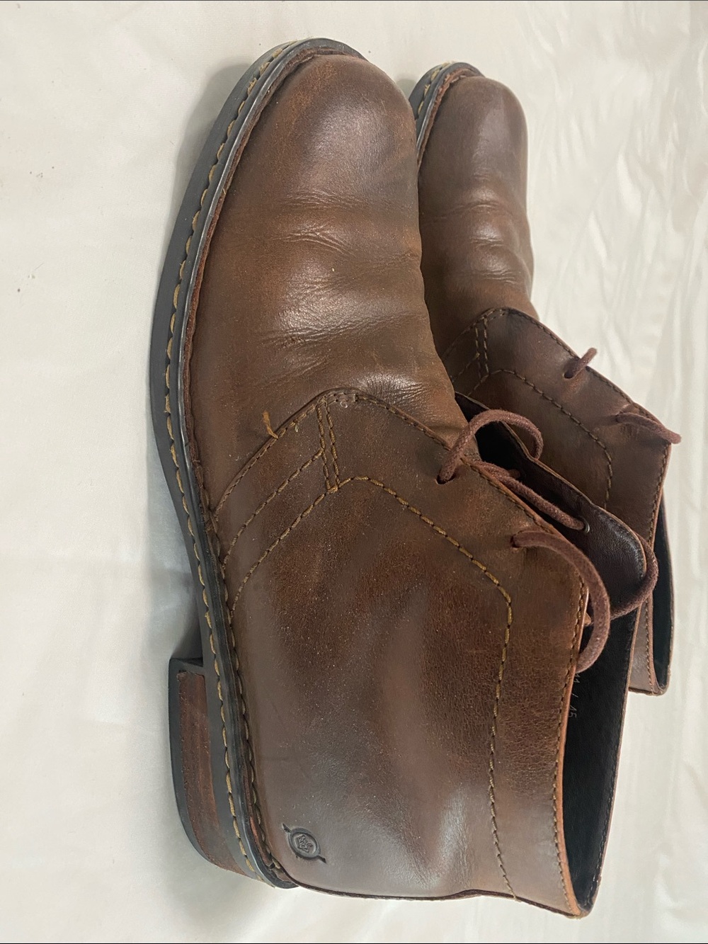 Born Brown Leather Chukka Boots Size 11US 45EU - Picture 8 of 15